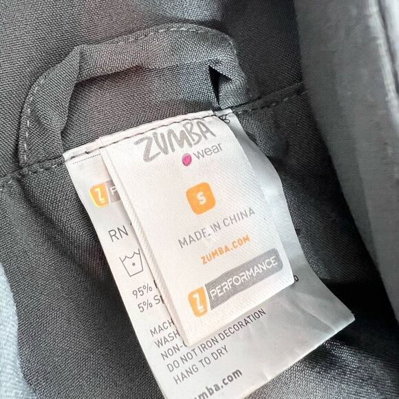Zumba Wear Jacket Womens Small Gray Full-Zip Activewear Long-Sleeve Stand-Up Col - Picture 3 of 9